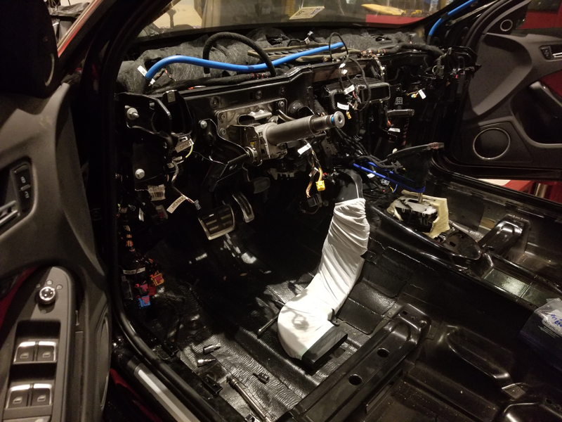 Interior reassembly of the S4 Avant.